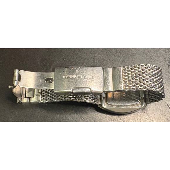 Women's Kenneth Cole New York Watch, Sliver Tone Mesh and Link Band, Black Face - Picture 3 of 4